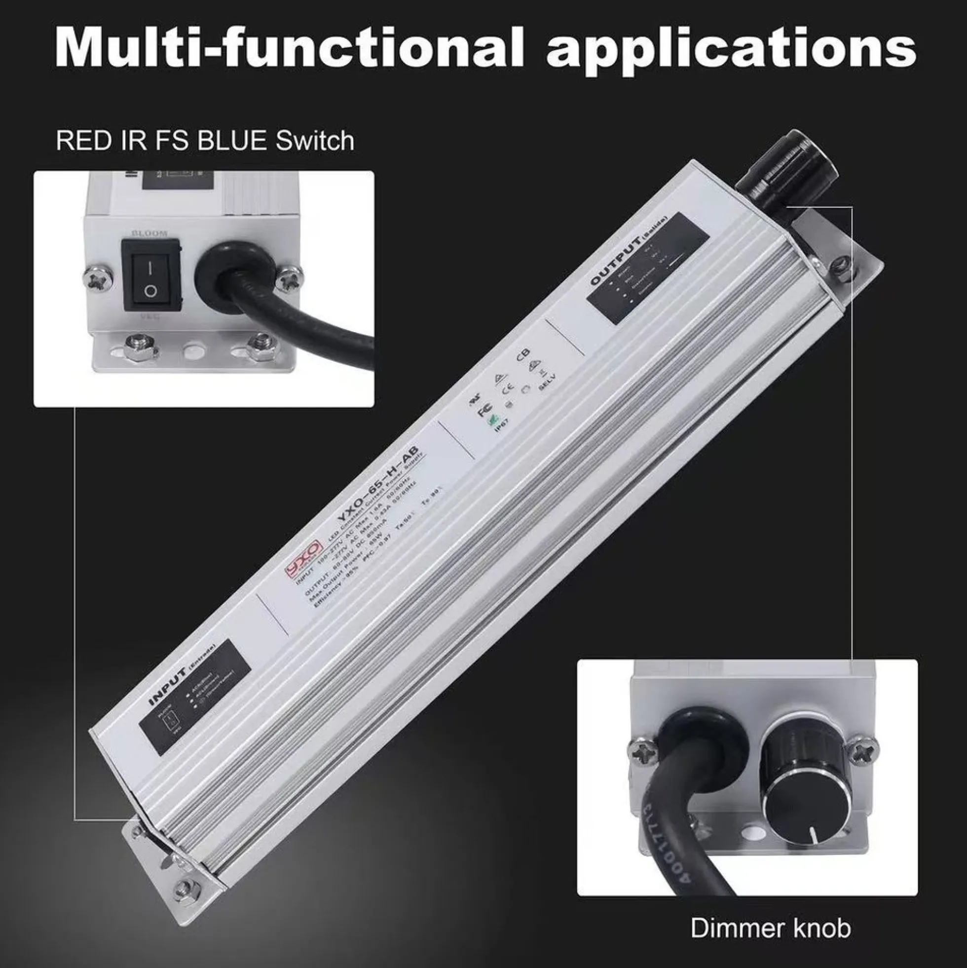 LEDlife Quantum vækstlampe, fuldt spektrum, uden blæser, IP65