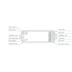 LEDlife rWave dæmper/CCT controller - Tuya Smart/Smart Life, Tryk for dæmpning, 12V (60W), 24V (120W)