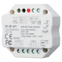 LEDlife rWave indbygningsdæmper - Tuya Smart/Smart Life, RF, push-dim, 200W LED dæmper, til indbygning, 230V