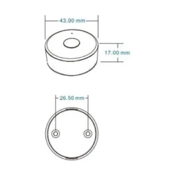 LEDlife rWave rund mini fjernbetjening inkl. magnetholder - 1 zone