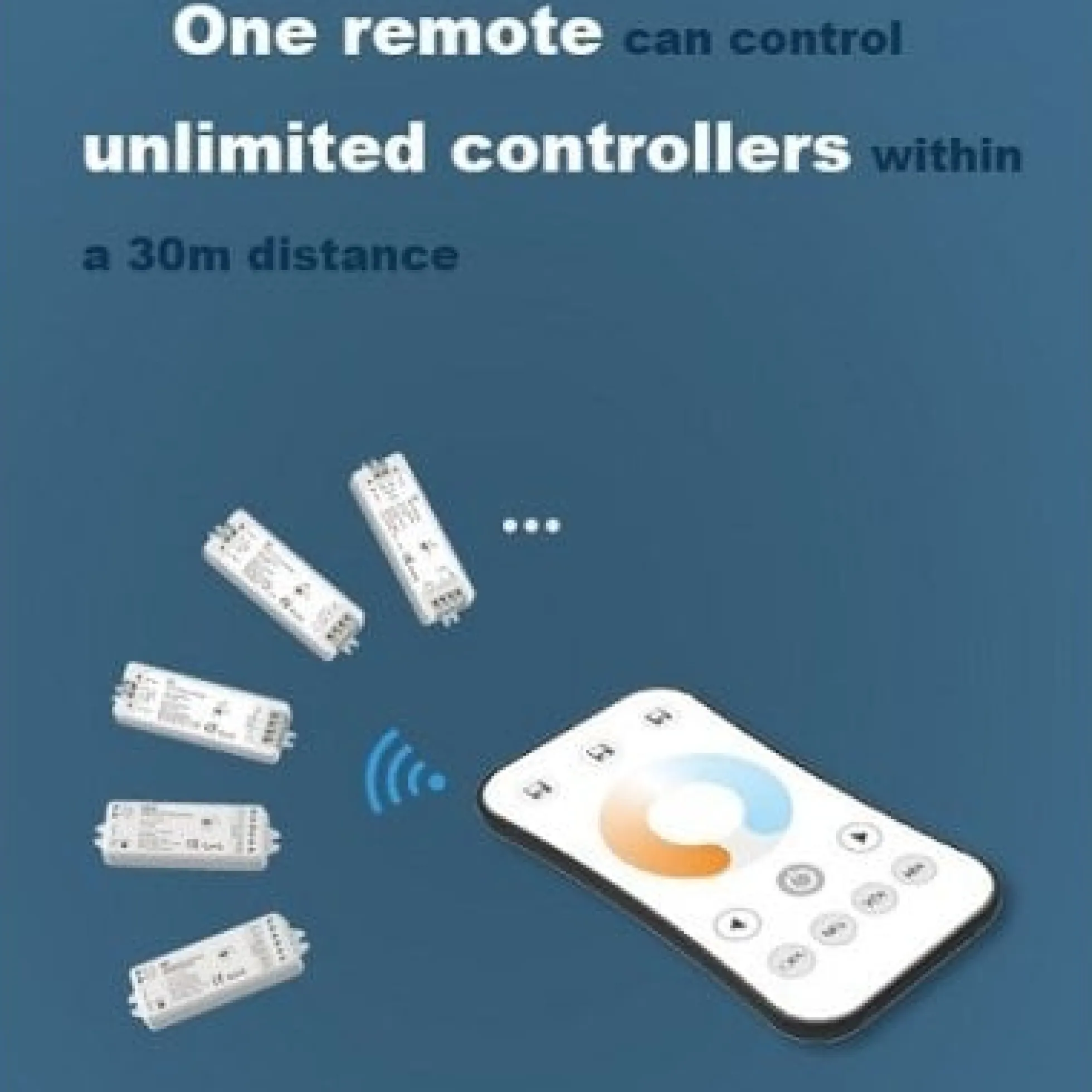 LEDlife rWave touch CCT fjernbetjening - 4 zone batteri inkl. holder