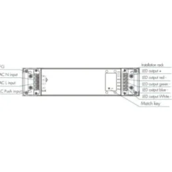LEDlife rWave 150W dæmper og driver til LED, 24V DC, til RF, push-dæmpning og 4 kanaler