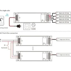 LEDlife rWave 150W dæmper og driver til LED, 12V DC, til RF, push-dæmpning og 4 kanaler