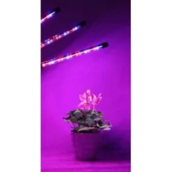 LEDlife vækstlys med stativ, Sort, 4 lamper, justerbar højde og fleksible arme, 15W, 230V input