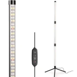 LEDlife Vækstlys med stativ, 38W, justerbar, 3 lamper, timer