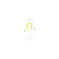 LEDlife 2W G9 LED pære, 3000K (varm hvid), ikke dæmpbar
