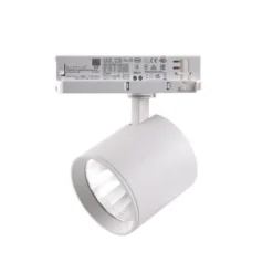 LEDlife 30W hvid skinnespot, 3-faset, 175 lm/W, RA 90, 38 grader, dæmpbar