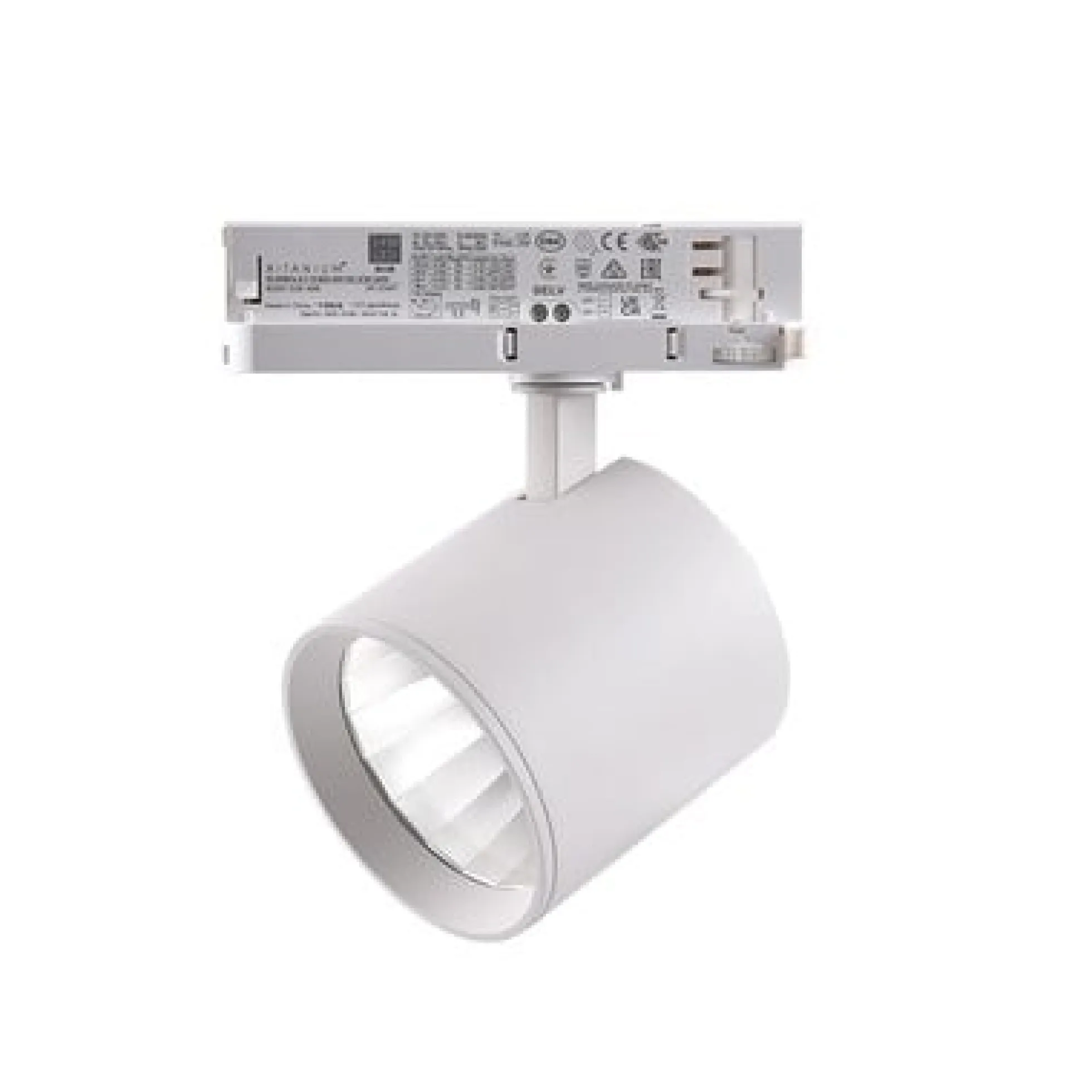 LEDlife 30W hvid skinnespot, 3-faset, 175 lm/W, RA 90, 38 grader, dæmpbar