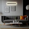 LED lineær væglampe, 20W, 101cm, IP65, 4000K, antracit - Kulør : Neutral