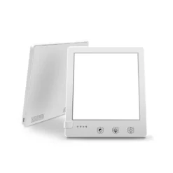 LED lysterapi lampe med timer, 10W, 10.000 LUX, flicker free, USB, hvid