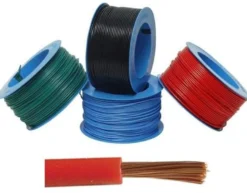 Ledning 1x0,75mm² PVT90 H05V2-K rød, Yderkappe PVC - 200 meter