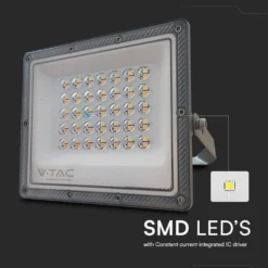 LED projektør, 30W, CCT, 2350 lm, RA80, IP65, 230V, grå - V-Tac