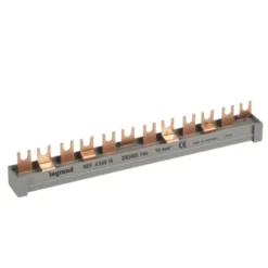 Legrand gaffelsløjfeskinne, 2-polet, 1 række, 12 (6) gafler L1+N, L2+N, L3+N