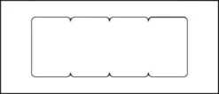 Lågudsnit 4 modul Fuga stik installationskanal, 280 mm, Perlehvid, Kunststof, Hager