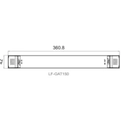 Lifud 150W Dæmpbar Strømforsyning - 24V DC, 6.25A, Triac Dæmpbar, Flicker Free, IP20 (5 års Garanti)