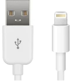 Lightning cable MFI, 8-pin Lightning til USB-A Male, opladning og synkronisering, 2,4A, hvid