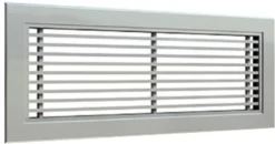 Lindab Alu-rist, 300 x 100 mm, med faste lige lameller