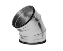Lindab bøjning BFU 45°, 630 mm, galvaniseret stål