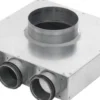 Lindab indomo vægboks PVCU Ø125 mm, 2 kanaler, til rør LFPE 63/SR 63