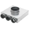 Lindab indomo vægboks PVCU, Ø100 mm, til rør LFPE 63/SR 63, 2 kanaler