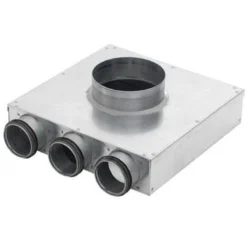 Lindab indomo vægboks PVCU, Ø100 mm, til rør LFPE 63/SR 63, 2 kanaler