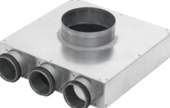 Lindab indomo vægboks PVCU, Ø100 mm, til rør LFPE 63/SR 63, 2 kanaler