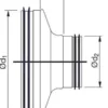Lindab reduktion kort centrisk RCU 160X80 nippel/nippel