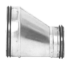 Lindab reduktion RLU 400-315 mm, excentrisk, 152 mm længde, galvaniseret stål