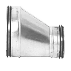 Lindab reduktion RLU 400-315 mm, excentrisk, 152 mm længde, galvaniseret stål
