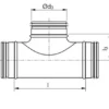 Lindab T-rør TCPU, 400mm - 160mm, 90°, galvaniseret stål