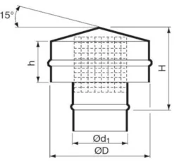 Lindab ventilationshætte VH, 630 mm