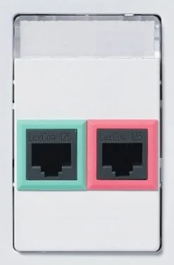 LK CLIC'LINE® Dataudtag 1 modul, til 2 stk. LexCom® RJ45 konnektor