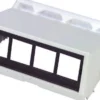LK CLIC'LINE® Dataudtag (skrå) 2 modul, til 4 stk. LexCom® RJ45 konnektor - hvid