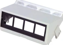 LK CLIC'LINE® Dataudtag (skrå) 2 modul, til 4 stk. LexCom® RJ45 konnektor - hvid