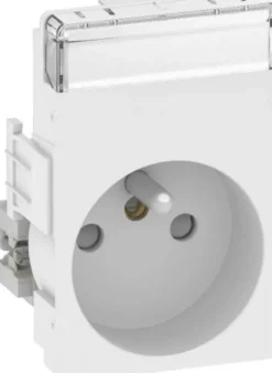 LK CLIC'LINE® - stikkontakt 2-pol med pind-jord - hvid