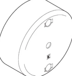 LK – Clips-roset Ø80 med 3 dobbelte klemmer (uden jord)