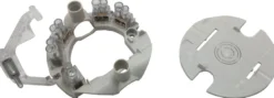 LK – Clips-roset Ø80 med 5 dobbelte klemmer (med jord)
