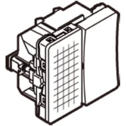 LK FUGA® – Afbryder 1-polet med rød LED halvmodul lampe (til f.eks. ledelys), 1 modul