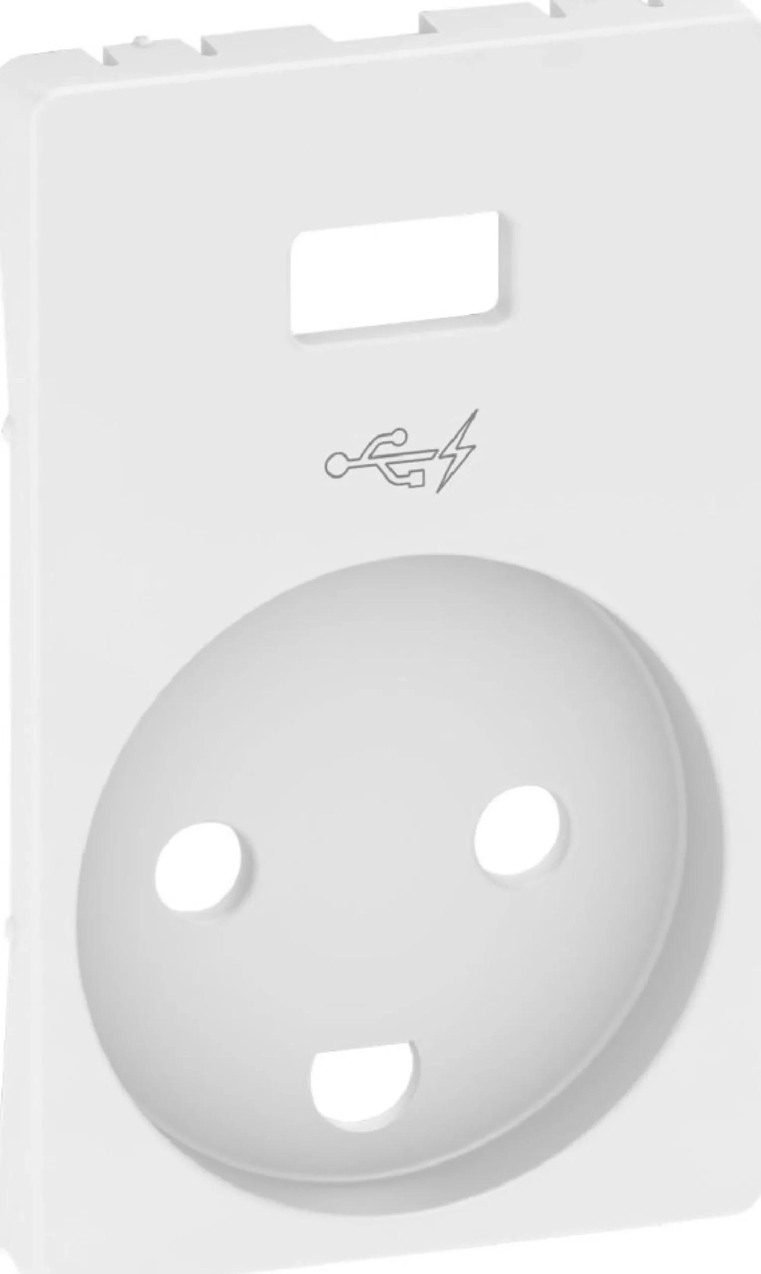 LK FUGA® – Afdækning til stikkontakt med jord og USB-lader, 1½ modul