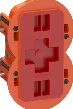 LK FUGA® – AIR Slim forfradåse (lufttæt og planforsænket), 2 modul, orange