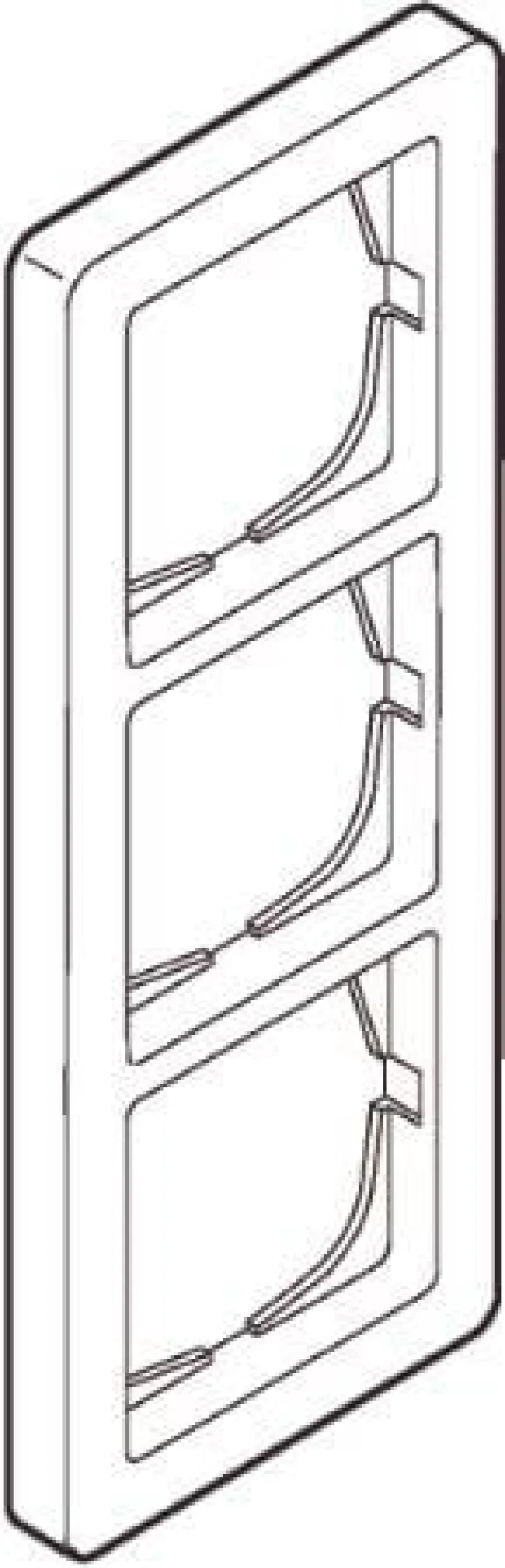 LK FUGA® – Baseline 63 ramme, 3 modul