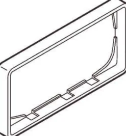 LK FUGA® – Baseline 50 ramme uden midtersprosse, 1x2 modul