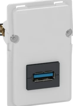 LK FUGA® – Dataudtag med 1 stk. USB 3.0 hun-konnektor, 1½ modul