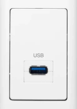LK FUGA® – Dataudtag med 1 stk. USB 3.0 hun-konnektor, 1½ modul