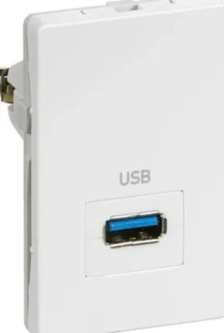 LK FUGA® – Dataudtag med 1 stk. USB 3.0 hun-konnektor, 1½ modul