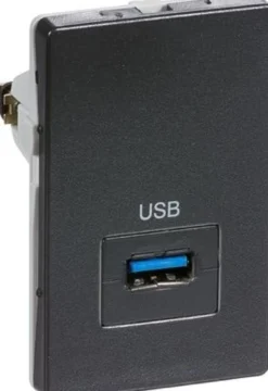 LK FUGA® – Dataudtag med 1 stk. USB 3.0 hun-konnektor, 1½ modul