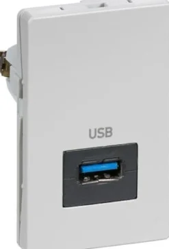 LK FUGA® – Dataudtag med 1 stk. USB 3.0 hun-konnektor, 1½ modul