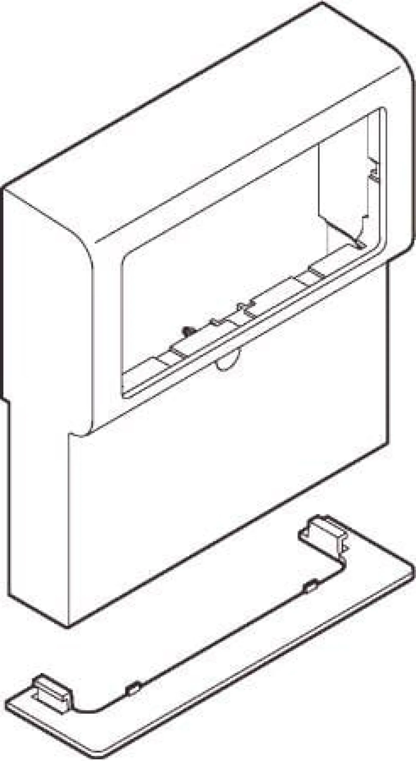 LK FUGA® – Dæksel til Softline vandret panelunderlag uden midtersprosse (reservedel), 1x2 modul