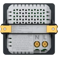 LK FUGA® dobbelt USB-lader type A+C, 21W, 1 modul