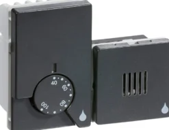 LK FUGA® – Hygrostat med seperat fugtsensor, 230Vac / 50Hz, 1½ modul (føleren er 1 modul)